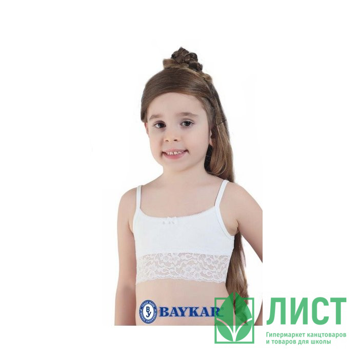 Топ для девочки подростковый арт.4940/3 размер 32/122-128 цвет белый 100% х/б