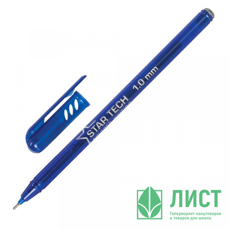 Ручка шариковая не прозрачный корус (Pensan) STAR TECH синяя/масло/игла, 1,0мм арт.2260/12BLUE (Ст.12)