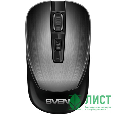 Мышь беспровод. SVEN RX-380W (2,4 GHz, 3+1кл.800-1600DPI,блист.) серый металлик Мышь беспровод. SVEN RX-380W (2,4 GHz, 3+1кл.800-1600DPI,блист.) серый металлик