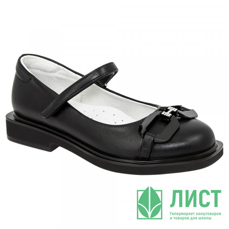 Туфли для девочки (Kenka) черный верх-искусственная кожа подкладка-натуральная кожа размерный ряд 33-38 арт.TUQ_5263-2_black