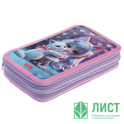 Пенал 2 отделения (Hatber) Мой котик  190х110мм глянцевая ламинация арт.NPn_47097 Пенал 2 отделения (Hatber) Мой котик  190х110мм глянцевая ламинация арт.NPn_47097