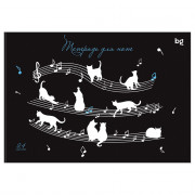 Тетрадь для нот А5 24 листа скоба (BG) Мяу-музыка арт.ТН5ск24 57829