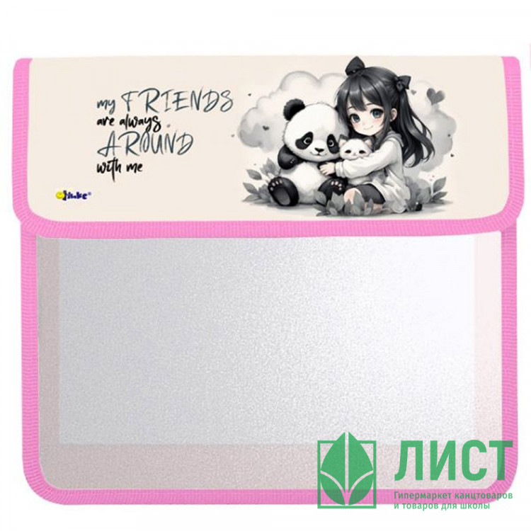 Папка школьная для тетрадей А5 на липучке 2 отделения (ОНИКС) Мои друзья арт ПТ-95