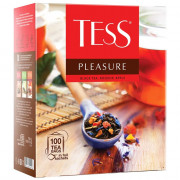 Чай Tess 100пак. "Pleasure" черный с шиповником и яблоком (Ст.9)