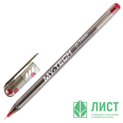 Ручка шариковая прозрачный корус (Pensan) MY-TECH красная/масло/игла 0,7мм арт.2240/25RED (Ст.25) Ручка шариковая прозрачный корус (Pensan) MY-TECH красная/масло/игла 0,7мм арт.2240/25RED (Ст.25)