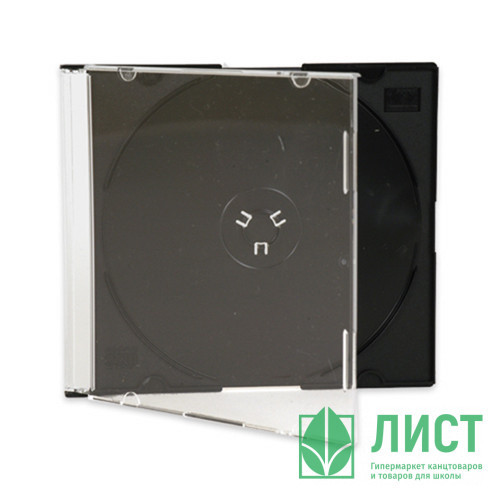 Коробка для CD с чёрной подложкой, тонк.