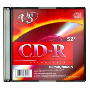 Диск  CD-R VS 700Мб 80мин 52x Slim Case (ст.5) штука