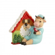 Статуэтка СГ "Коровка с часами" 8,5см арт.81396