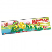Акварель 6 цветов (ЛУЧ) ZOO картонная коробка без кисти медовые арт 19С1246-08
