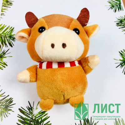 Игрушка мягкая СГ &quot;Бычок в шарфике&quot; 10см арт.541-271 Игрушка мягкая СГ "Бычок в шарфике" 10см арт.541-271
