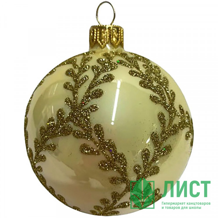 Шар стекло 08,5см (серия Премиум) "Веточка ромб 1" п/у арт.КУ-85-194114/1