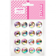 Наклейки-стразы акриловые deVENTE Радужный горный хрусталь (Iridescent Rhinestone) круглые радужные 16 штук арт8002579