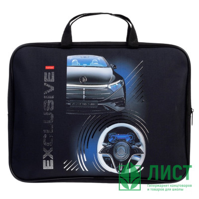 Папка А4 текстиль на молнии ручка-тесьма (Hatber) Exclusive car 3D фольга арт.NSn_31116 Папка А4 текстиль на молнии ручка-тесьма (Hatber) Exclusive car 3D фольга арт.NSn_31116
