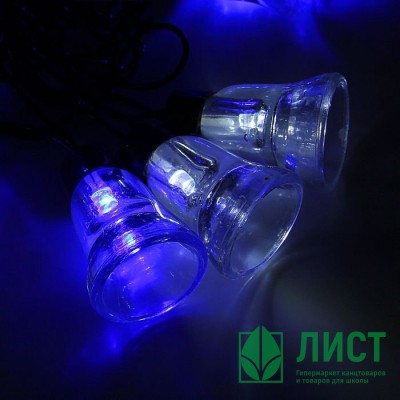 Гирлянда эл. Уличная фигурная 05м 30л. Led колокол цв.Бело-синий (т.Провод) 8реж. Арт.1080115 Гирлянда эл. Уличная фигурная 05м 30л. Led колокол цв.Бело-синий (т.Провод) 8реж. Арт.1080115