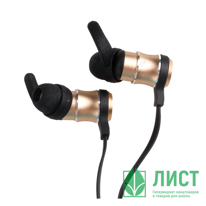Наушники Celebrat A10,вкладыши цв.золотой