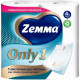 Бумага туалетная 4-сл втулка 4рул/уп 12,3м белая Zemma Only