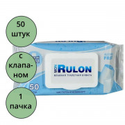 Туалетная бумага влажная 50шт/пачка Mon Rulon с крышкой (Ст.32)