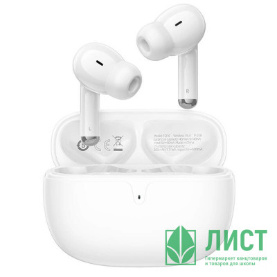 Наушники  беспров. BOROFONE FQ10 Joyful true wireless BT headset, белый Наушники  беспров. BOROFONE FQ10 Joyful true wireless BT headset, белый