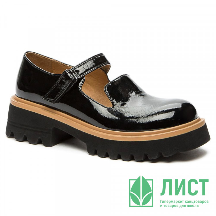 Туфли для девочки (BETSY) черные верх-искусственная кожа лак кожа подкладка-натуральная кожа артикул 938301/07-02