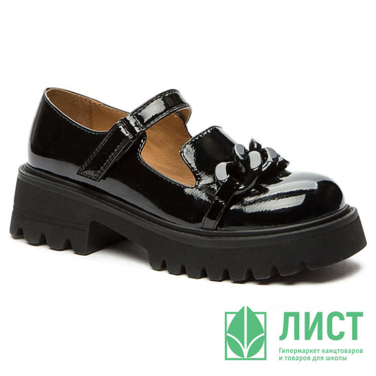 Туфли для девочки (BETSY) черные верх-искусственная кожа лак кожа подкладка-натуральная кожа артикул 938301/07-03