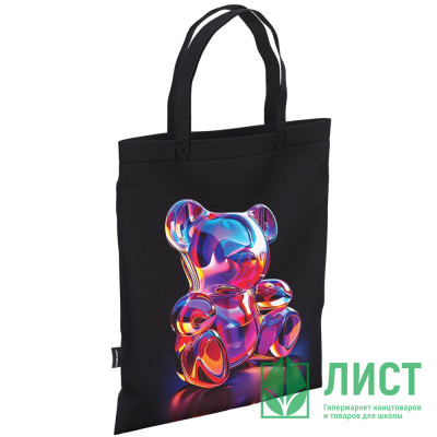 Сумка шопер (ErichKrause) Jelly Bear черный 40x32 см арт.63018 Сумка шопер (ErichKrause) Jelly Bear черный 40x32 см арт.63018