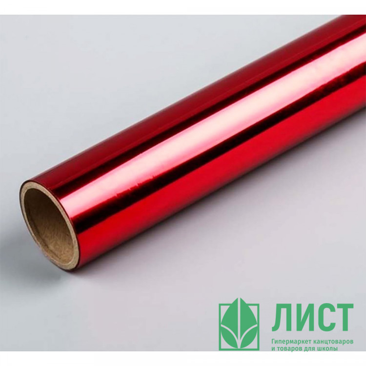 Пленка самоклеящаяся 45*300см (deVENTE) BOPP 30мкм красная с алюминевым напылением арт.8117413