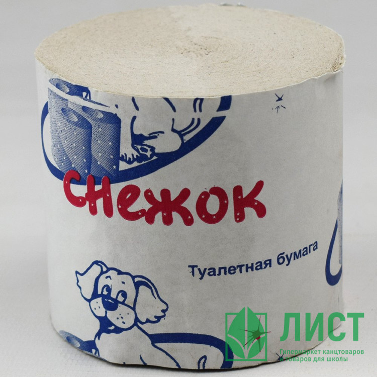 Бумага туалетная 1-слойная без втулки 28м серая Снежок
