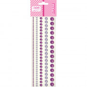 Наклейки-стразы акриловые deVENTE Жемчужины круглые аметистовые 5 размеров арт.8002554