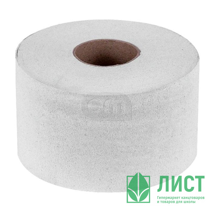 Бумага туалетная 1-слойная втулка 200м рулон серая