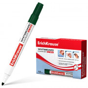 Маркер для доски ErichKrause W-500 круглый 2,5мм зеленый арт.12848 (Ст.12)