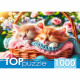 Пазл 1000 элементов TOPpuzzle Два котенка в корзине РК арт.ХТП1000-8739