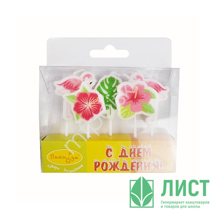 Свечи д/торта фигурные 05шт/наб. "Фламинго" арт.6066215
