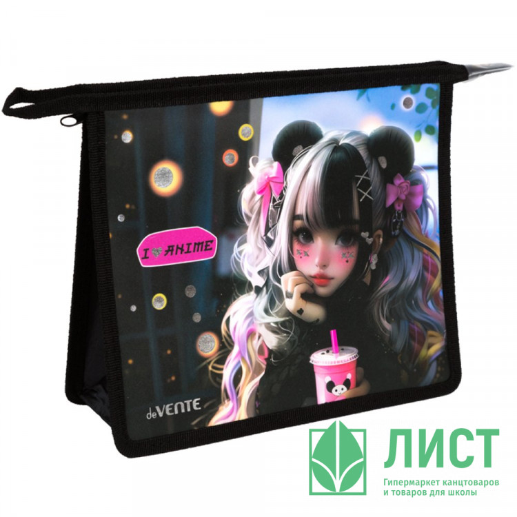 Папка школьная для тетрадей А5 на молнии (deVENTE) I Love Anime арт.8056551