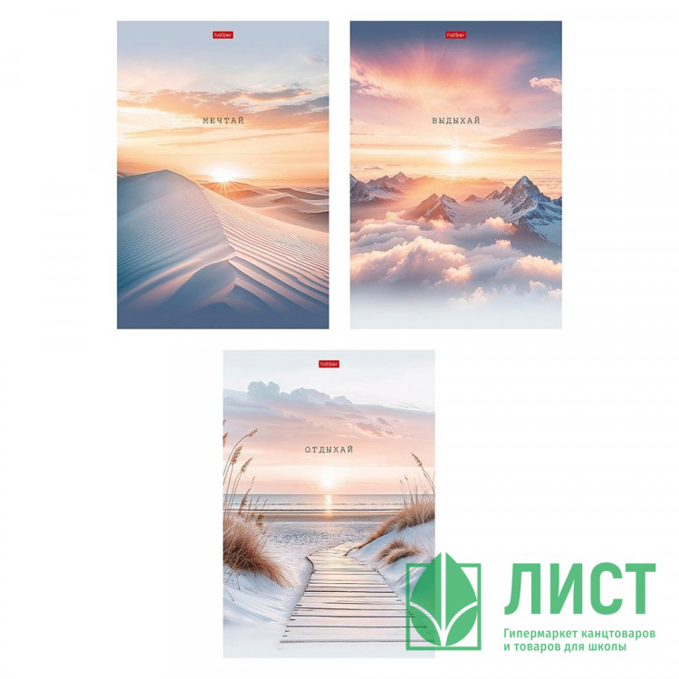 Тетрадь А4 клетка 48 листов скоба (Hatber) В моменте матовая ламинация ассорти арт.48Т4лВ1