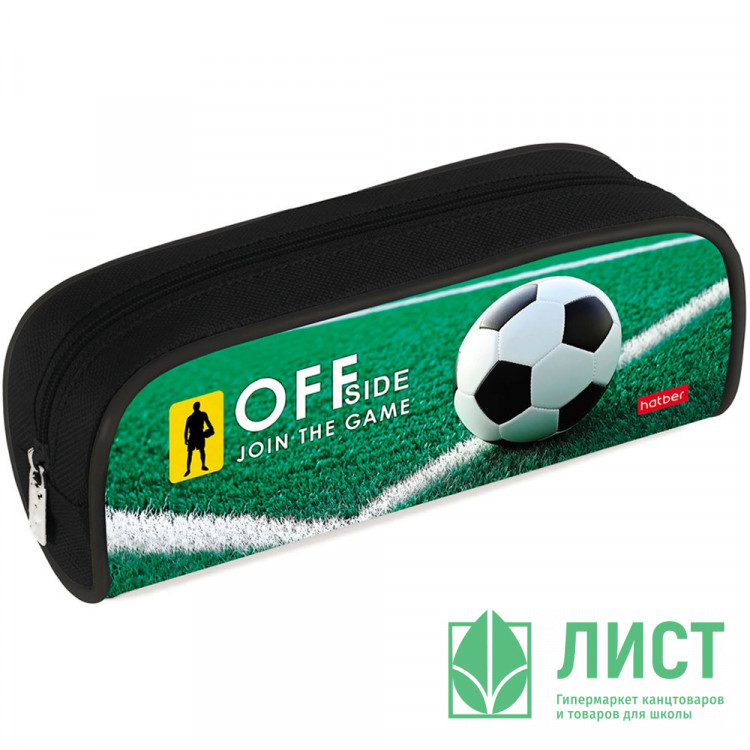 Пенал-косметичка 1 отделение (Hatber) Пенальти мягкий 210х80х40мм арт.Npk_65244