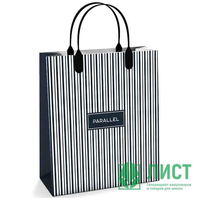 Пакет бумажный с ручкой "Параллель" 23*27 арт.ПОД66631