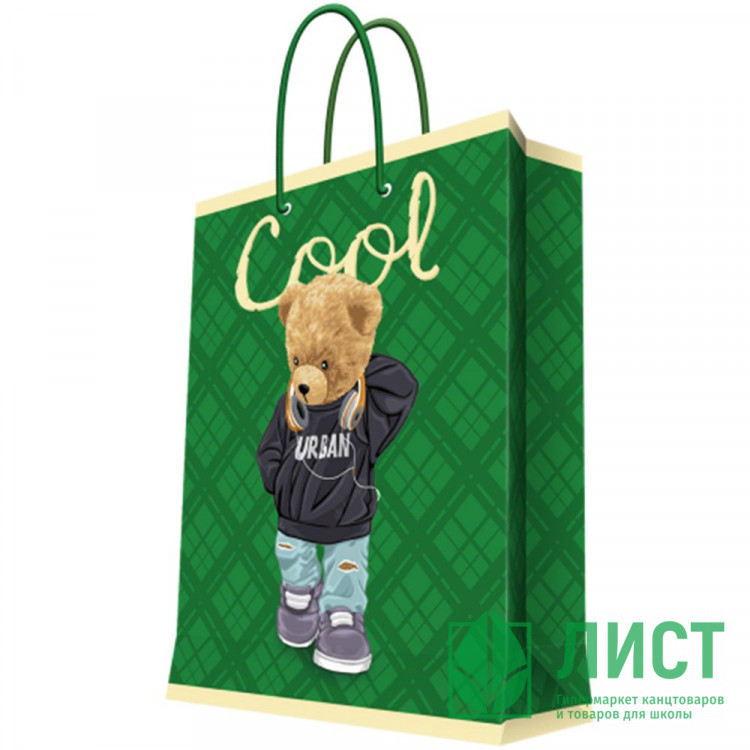 Пакет подароч. бумаж. 26*32,4см "Мишка" арт.91887FE