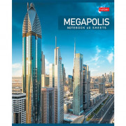 Тетрадь А5 клетка 60 листов скоба (Hatber) Мегаполис ассорти арт 60Т5В1