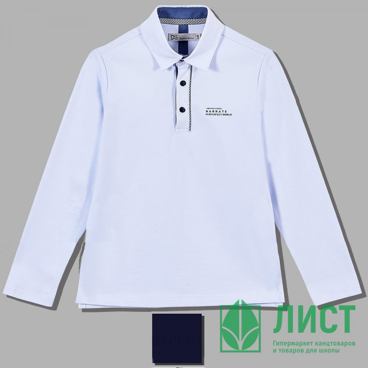 Поло для мальчика (Делорас) длинный рукав цвет синий арт.71600Z