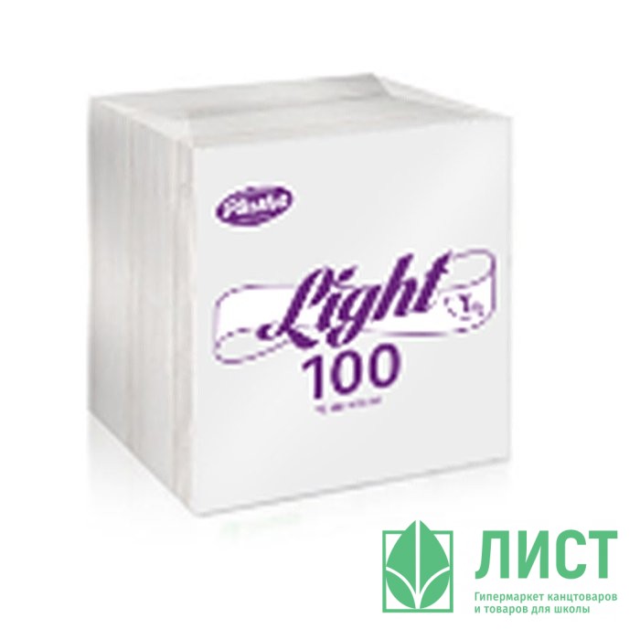 Салфетки бумажные 90штук в пачке Plushe Light белые