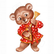 Плакат "Медведь с балалайкой" 318*442мм арт.59,318,00