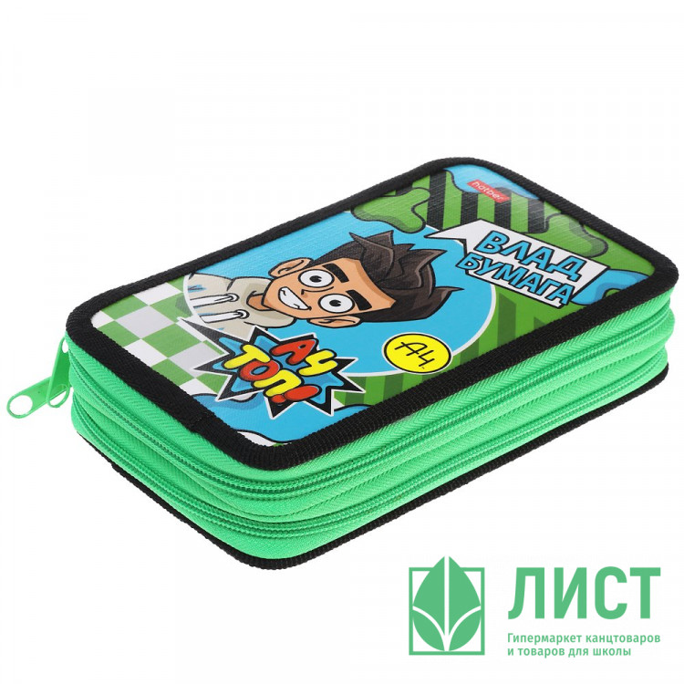 Пенал 2 отделения Hatber Влад А4 190х110мм глянцевая ламинация арт.NPn_47094