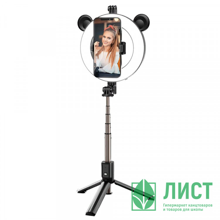 Лампа для селфи Borofone PerfectPic BY6 (Bluetooth,трипод,с пультом управления) цв.черный