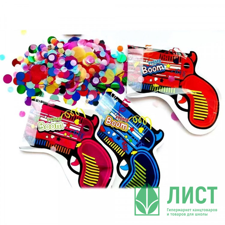 Хлопушка 220мм надувная с наполнителем из конфетти арт.90590