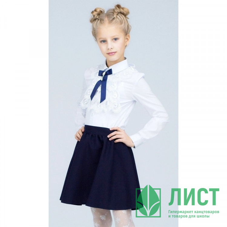 Юбка для девочки (S&S) арт.Ю-02 размер 30/122-38/146 цвет темно-синий