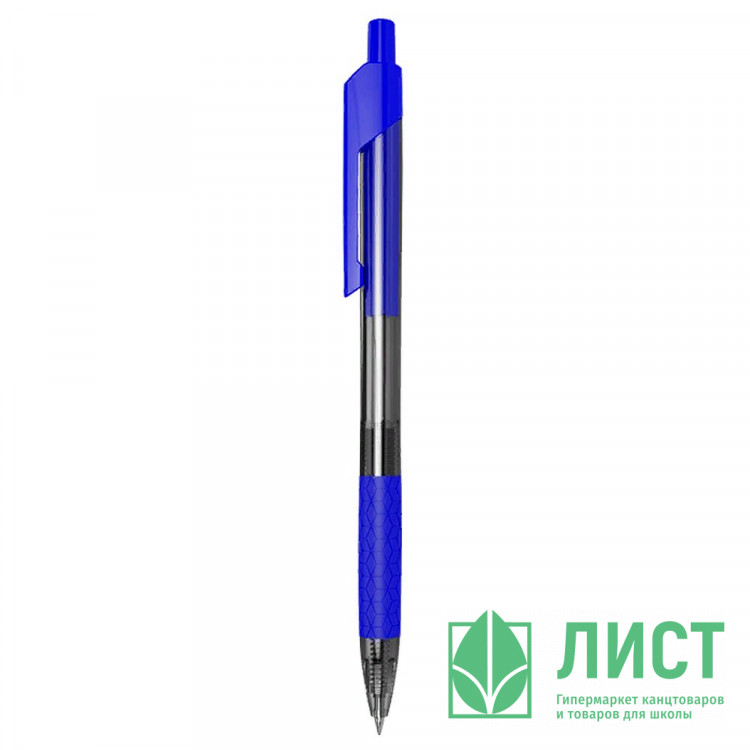 Ручка шариковая  прозрачный корпус Deli Arrow 0,7мм, синий,  арт.EQ01930(Ст.12)