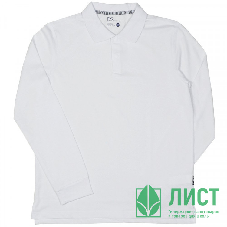 Поло для мальчика (Делорас) длинный рукав цвет белый арт.71616ZP
