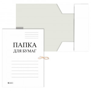 Папка для бумаг с завязками "ДЕЛО" 220г/м2 немелованный картон арт.D00521 (Ст.200)