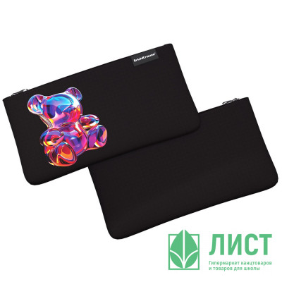 Пенал-косметичка 1 отделение плоский (ErichKrause) Light Jelly Bear 220х120мм арт.63035 Пенал-косметичка 1 отделение плоский (ErichKrause) Light Jelly Bear 220х120мм арт.63035