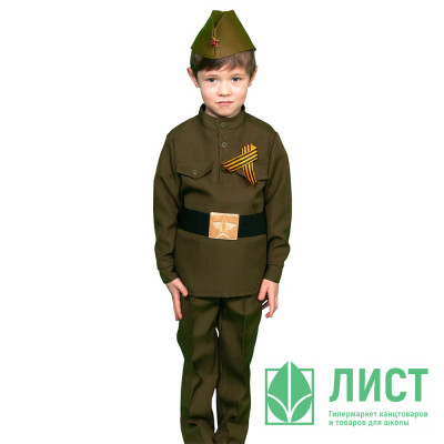 Костюм Д Солдатик (пилотка,гимнастёрка,ремень,брюки,георгиевский бант) р.122 арт.5294-S Костюм Д Солдатик (пилотка,гимнастёрка,ремень,брюки,георгиевский бант) р.122 арт.5294-S
